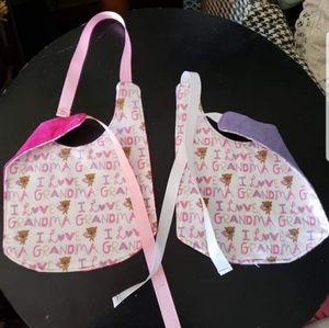 Handmade baby girl bibs